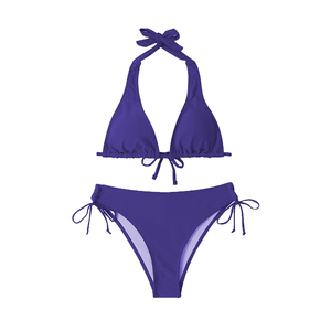 Two Piece Plus Size Halter Neck <b>Sexy</b> Beachwear Padded Push-Up <b>Bikini</b> <b>Sets</b> OEM Custom Logo Front Position Customizable Design - Product Image 1