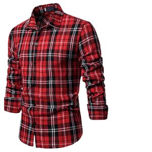 2025 haute qualité hommes flanelle chemise à carreaux confortable chaud grande taille chemise à carreaux couleur personnalisée conception pas cher prix bas quantité minimale de commande - Product Image 4