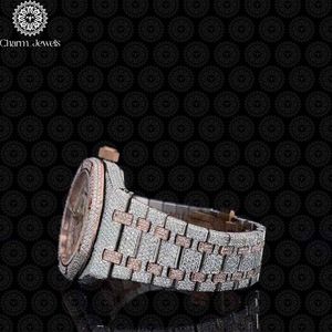 Reloj de Lujo Charm Jewels de Acero Inoxidable, Caja Redonda de 38 mm, Cristal de Zafiro, Movimiento de Cuarzo Analógico, Cierre Plegable, Moda Femenina - Product Image 1