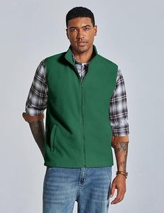 Gilet décontracté pour homme, vert, sans manches, avec fermeture éclair, col montant, léger, pour les voyages en plein air, usage quotidien, gilet de superposition - Product Image 3