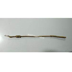 Cordón de mylar dorado con cuerda de algodón para uniforme, cordón de hombro con silbato, gancho metálico en color plateado o dorado - Product Image 4