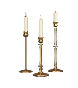 Support à bougie en métal vintage, élégant porte-bougie, centre de table, accent décoratif pour l'intérieur de la maison - Product Image 6