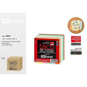 BOOC DE 400 Notas Adhesivas de Colores, Blocs de Notas Creativos para Organización y Recordatorios - Product Image 1