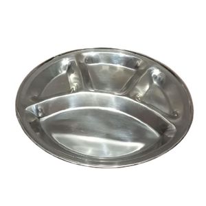 Assiettes en acier inoxydable, assiettes à dîner en acier inoxydable, plateau de service indien Thali. Assiette de Thali indien - Product Image 6