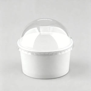 Mini Disposable Single Layer Paper Ice Cream Cup Bowl Baking Cake Packaging Container With Custom Round Cover - Product Image 5