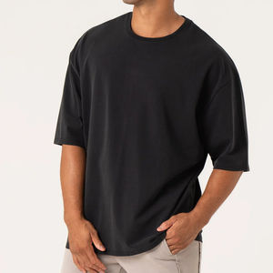 T-shirt personnalisé pour homme, coupe ample, 100% coton, écologique, grandes tailles, respirant, séchage rapide, col rond, vierge, personnalisable - Product Image 5