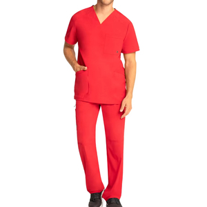 Custom Breathable Hospital Uniform <b>Doctor</b> Medical Scrub <b>Sets</b> for Nursing Scrubs Two Piece for Material Needle Detection Unisex - Product Image 1