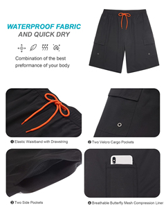 New Wholesale Summer Plain Quick Dry Elastic Waist Knitted <b>Men</b> <b>Trunk</b> Short Pants Track shorts Swimpant Beach Short - Product Image 4