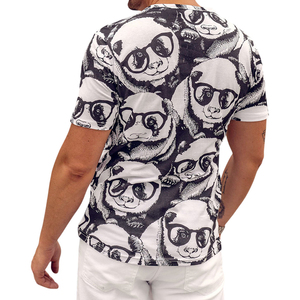 โรงงานขายส่งเสื้อยืดผู้ชายผ้าฝ้าย 100% แบบซักแล้ว พิมพ์ลายเต็มตัว ลายเรียบ พร้อมบริการ OEM - Product Image 5