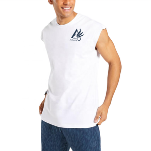 Camiseta sin mangas con logotipo personalizado de alta calidad para hombre, para ejercicio de verano, informal, gimnasio, Fitness, culturismo, ropa transpirable con tirantes - Product Image 4