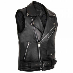Chaleco de cuero para motocicleta de marca privada, chaleco de cuero impermeable para hombre, para invierno, en venta. - Product Image 6