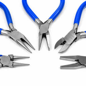 Jewelry <b>Pliers</b> <b>Set</b> 5Pcs Blue Handle Stainless Steel For DIY Jewelry Making Tools Equipment - Product Image 2