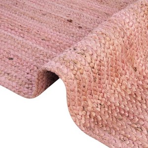 Tapis moderne carré rose en laine acrylique, tissage plat, poils ras, avec envers antidérapant en caoutchouc, pour salon et décoration intérieure - Product Image 6