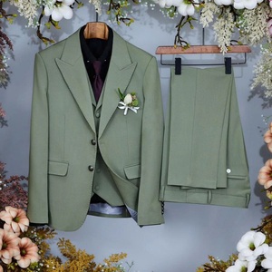 Trajes Formales para Hombre en Color Pastel, Conjunto de 3 Piezas: Chaqueta, Pantalones y Chaleco, Corte Entallado - Product Image 4