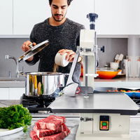 Machine de découpe d'os robuste pour viande congelée 3 kW 380 V scie automatique en acier inoxydable à lame ronde
