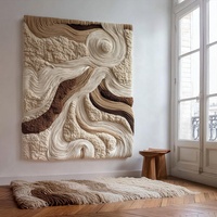 Peinture personnalisée moderne abstraite 3D en coton tissé, œuvre d'art murale, décoration intérieure, vente en gros, projet hôtelier, faite à la main, à suspendre, pour salon