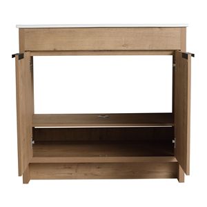 Mobile bagno freestanding da 36 pollici con 2 ante ammortizzate, imballaggio KD, solo mobile senza piano BVB02436IMO - Product Image 4