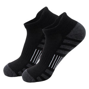 TITAN TREAD WEAR <b>Black</b> Ankle Running <b>Socks</b> Men's Breathable Solid Sport <b>Socks</b> with Cotton Liner Anti-Slip for Summer Activities - Product Image 3