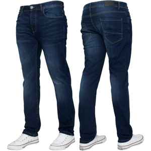 Jeans en denim pour homme, coupe slim, jambe droite, délavé, uni, 100% coton, streetwear décontracté pour le printemps et l'automne - Product Image 5