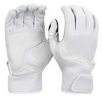Purple PU Leather Batting Gloves Padded <b>Hook</b> And Loop Closure Unisex Adult Training Gloves - Product Image 6