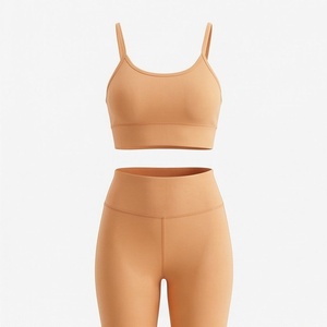 Ropa Deportiva Personalizada, Top Deportivo Sin Costuras para Mujer, Conjunto Deportivo Acanalado para Entrenamiento, Running, Yoga, Ropa Deportiva al Por Mayor - Product Image 1