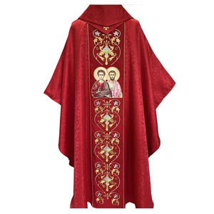 Casulla Roja para Sacerdote Católico con Estola, 2026, Hecha a Medida, de Alta Calidad, Nuevo Diseño, Bordada - Product Image 2