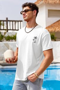 เสื้อยืดพิมพ์ลายผู้ชาย เสื้อผ้าลำลอง ดีไซน์กราฟิก ผ้าเนื้อนุ่ม แขนสั้น ระบายอากาศได้ดี สวมใส่สบาย มีสไตล์ แฟชั่นสตรีท - Product Image 2