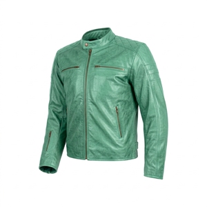 Chaqueta de cuero para hombre al por mayor, estilo vintage, de piel de vaca marrón envejecida, tipo aviador/bomber, para deportes. - Product Image 3