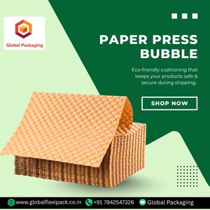 Feuilles de papier kraft recyclables écologiques à double face avec bulles de protection (20x12 pouces) |   Compatible avec l'impression UV |   Paquet de 500 feuilles - Product Image 2