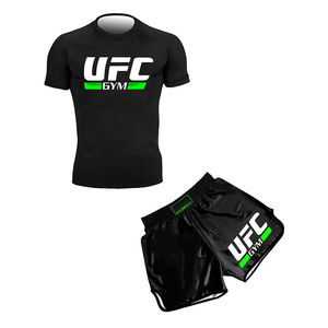 Conjunto de Rashguard y Pantalones Cortos de MMA Unisex Personalizados, de Secado Rápido, Elásticos, para Lucha, Muay Thai, BJJ, Ropa Deportiva de Entrenamiento - Product Image 3