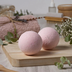Bombes de bain au sel rose de l'Himalaya, détoxifiantes naturelles, bombes effervescentes pour le bain, hydratantes, aromathérapie, soin relaxant de la peau, coffret cadeau - Product Image 1