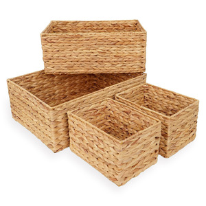 Cheap price factory supply water hyacinth basket <b>container</b> bathroom accessories natural baskets - Product Image 4