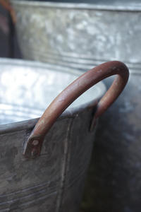 Ensemble de 3 bacs à plantes rustiques en métal galvanisé, robustes, de grande taille, faits à la main, en fer et zinc, pour extérieur, aspect antique. - Product Image 1