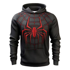 Sudadera con Capucha de Forro Polar de Primera Calidad, Personalizada con Impresión por Transferencia de Calor, Diseño de Spiderman, Cálida para Invierno, Ecológica, Transpirable, con Bolsillos, Unisex, Informal - Product Image 3
