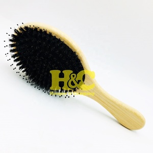 Nouveautés : Brosse à cheveux avec manche en bois, peigne blanc pour coiffure, usage en salon de coiffure, emballage personnalisé avec logo, faible MOQ - Product Image 1