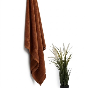 Serviettes de bain en coton 100% écologiques, luxe, haute densité, ultra absorbantes, couleur beige, en gros, pour hôtels et spas, en promotion. - Product Image 2