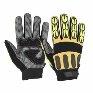 Synthetic Leather Back Four-way Foam <b>Lamination</b>, Tpr Strap Heavy Duty Heat Resistant Industrial Safety Mechanic Gloves - Product Image 5