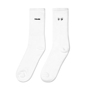 Chaussettes de basketball montantes rayées rouge et bleu marine, respirantes, tissées, ajustement parfait, 75 % nylon, pour adultes, saison printemps - Product Image 3