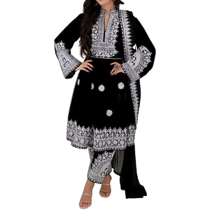 Robe longue afghane artisanale originale pour femmes, nouvelle collection, couleur unie, broderies, pour adultes. - Product Image 5