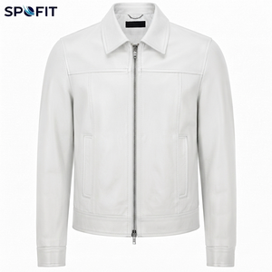 New Arrival Men's High Quality <b>Leather</b> <b>Jacket</b> Denim Fabric <b>Winter</b> Waterproof Windproof Front Logo Hooded OEM Service Available - Product Image 2