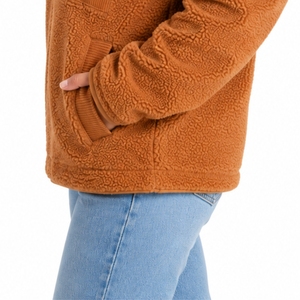 Giacca in pile Sherpa personalizzata da donna, calda, morbida, comoda, leggera, elegante, di qualità, moderna, da viaggio. - Product Image 6