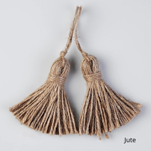 พู่ห้อยทำมือ 100% ผ้าฝ้ายและโพลีเอสเตอร์ ขนาด 7 ซม.-2.75 นิ้ว พร้อมห่วง ตกแต่งบ้านสไตล์โบโฮด้วยเส้นใยธรรมชาติ พร้อมพู่ห้อย - Product Image 4