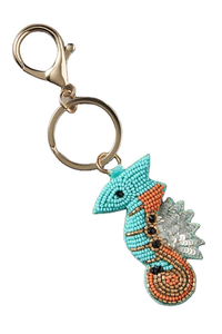 Llavero y Colgante Clásico y Bonito con Círculo Floral de Cuentas, Ecológico, para Bolso o Coche, Regalo para Mujer, Artesanía con Cuentas de Semillas - Product Image 5