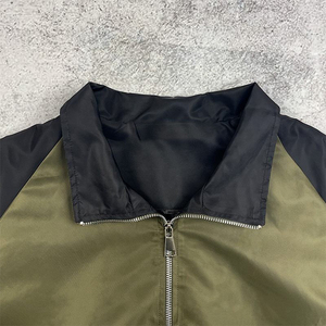 Chaqueta de Cuero Verde Oliva Corta Personalizada para Hombre, Chaqueta Cortavientos Impermeable para Exteriores - Product Image 5