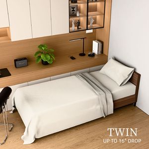 Set di Biancheria da Letto in Microfibra 3 Pezzi per Letto Singolo, Spazzolato e Resistente allo Sbiadimento, Facile da Pulire con Federa (Bianco) - Product Image 1