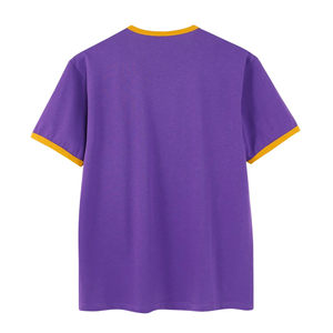 T-shirt Ringer léger pour homme de qualité supérieure, manches courtes, mélange de coton – T-shirt tendance à col rond et couleur contrastée |   Logo personnalisé OEM - Product Image 2