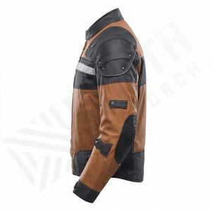 Latest Design Premium Quality Motorbike <b>Buffalo</b> Leather <b>Jacket</b> Wholesale Windproof Customized Motorbike <b>Jacket</b> Racing Gear New - Product Image 3