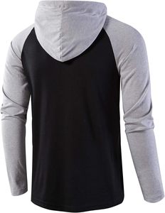Sweat à capuche personnalisable pour homme, coupe ample, col rond, respirant, séchage rapide, écologique, avec logo frontal, couleur unie, printemps, 100% coton - Product Image 6