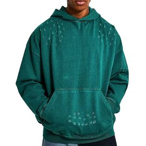 Wholesale Drawstring Hoodie Cotton Blend Kangaroo Pocket Hoodie Custom Logo Low MOQ Supplier - Product Image 5