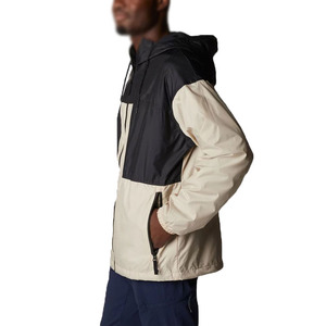 <b>Men's</b> Hooded Color Blocking Racer <b>Jacket</b> Windproof Zipper Closure Casual Autumn Wear Polyester Material Regular Fit - Product Image 3